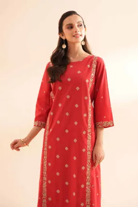 2 Piece - Embroidered Suit - KPE24-18