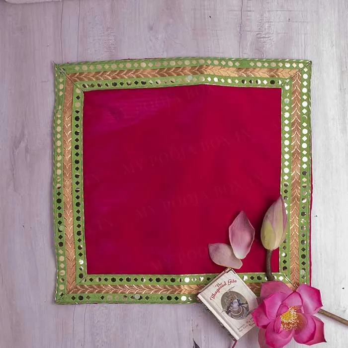 45x45 Designer Velvet Pooja Aasan