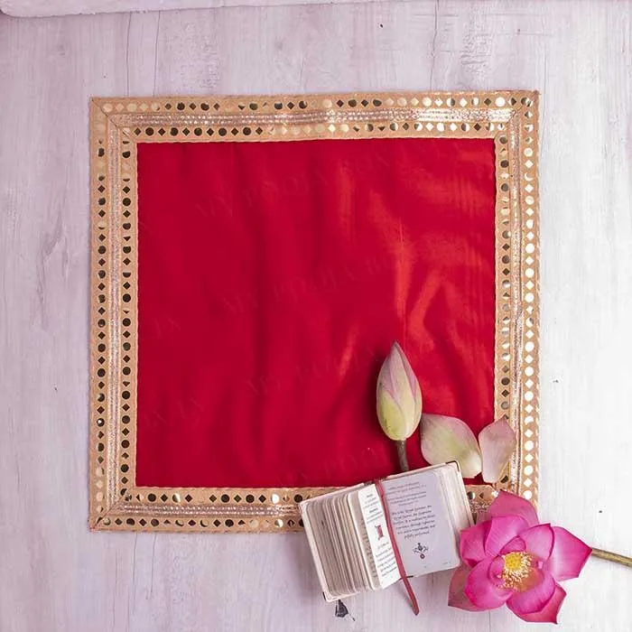 45x45 Designer Velvet Pooja Aasan