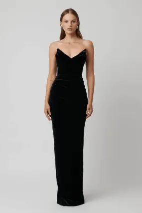 Adele Gown Black Velvet