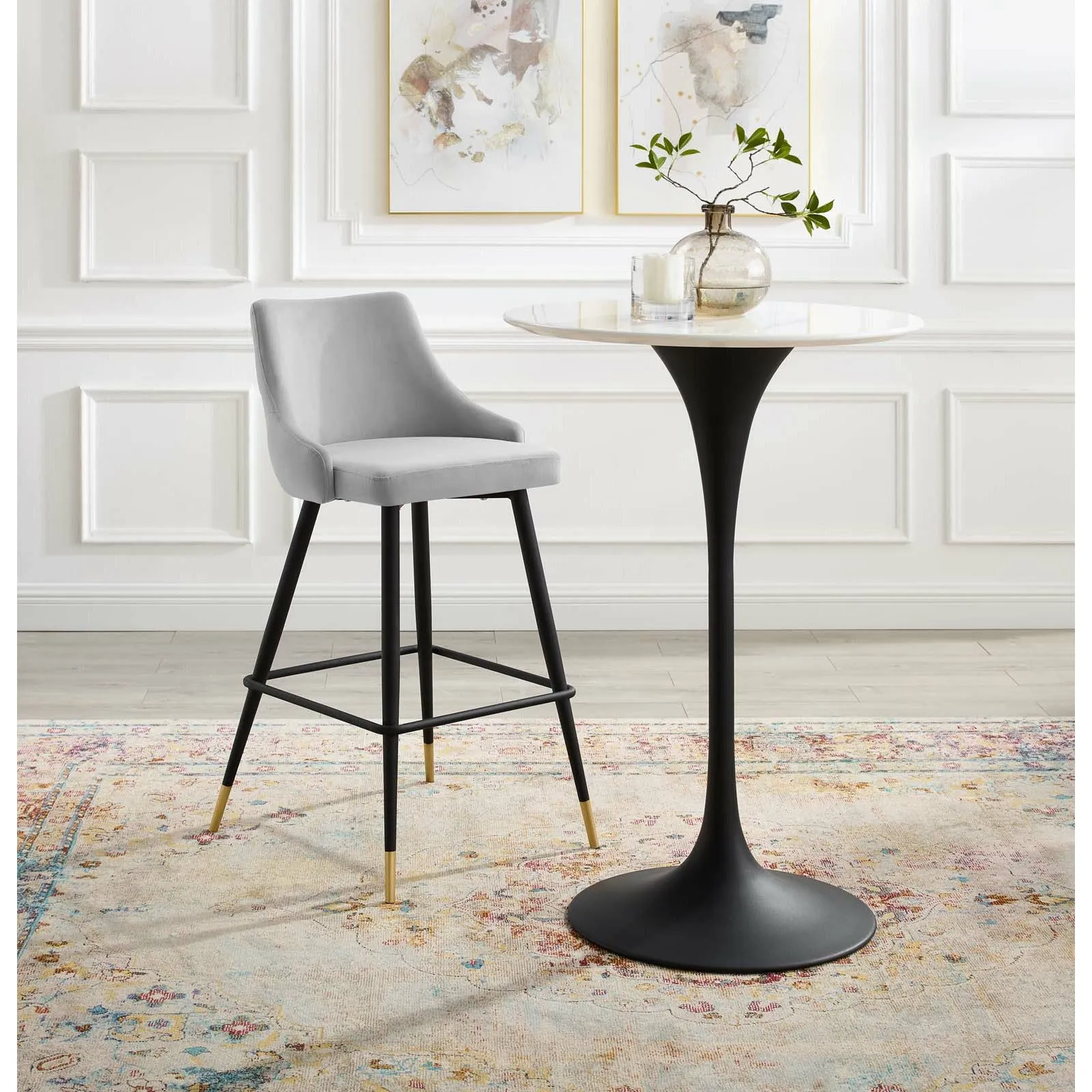 Adorn Performance Velvet Bar Stool