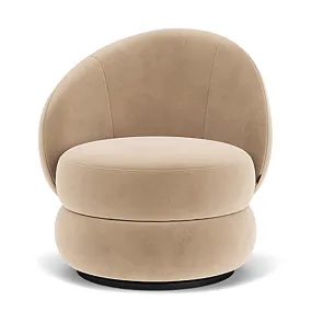 Alma Velvet Swivel Armchair