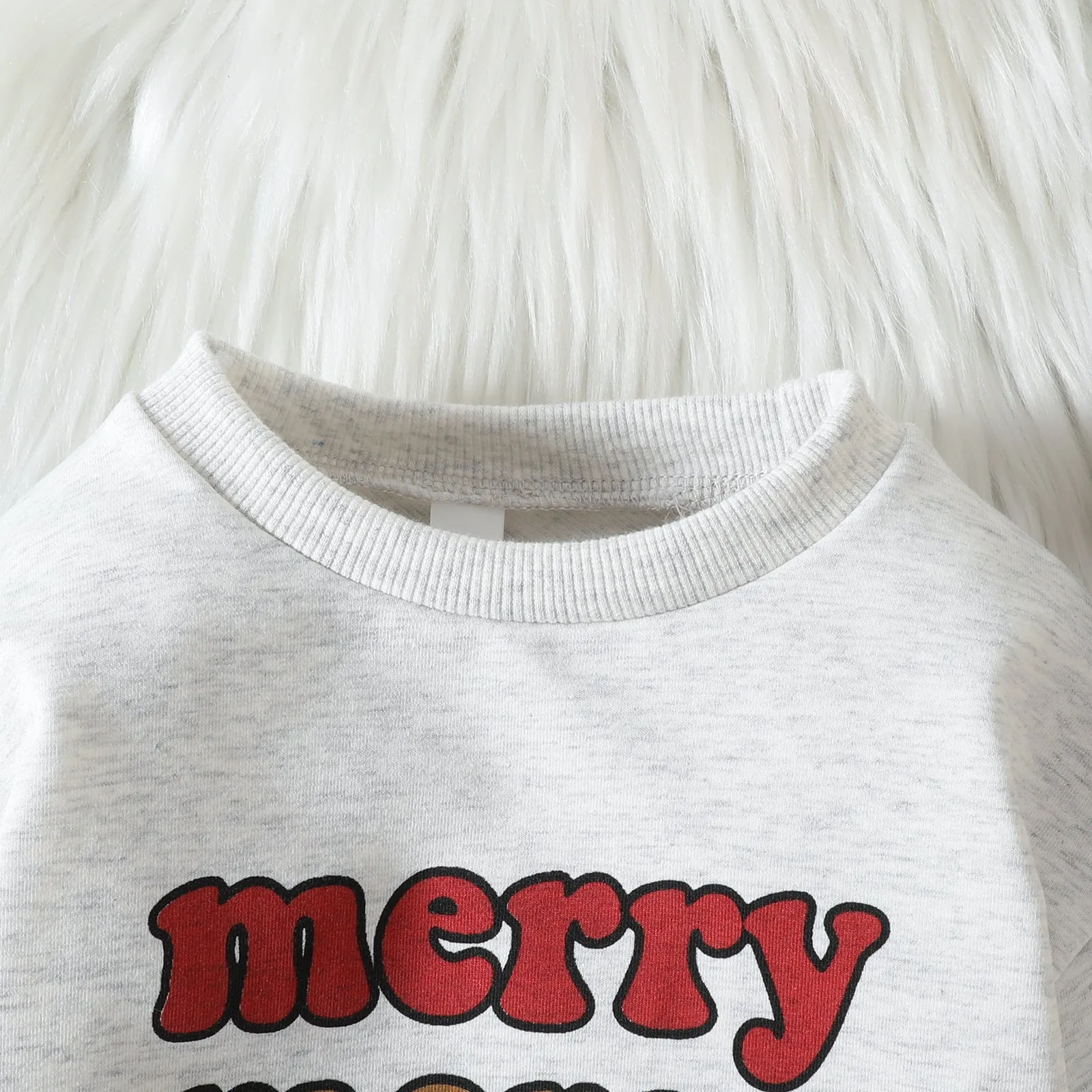 Baby Boys Girls Christmas Colorful Letter Print Long-sleeved Jumpsuit