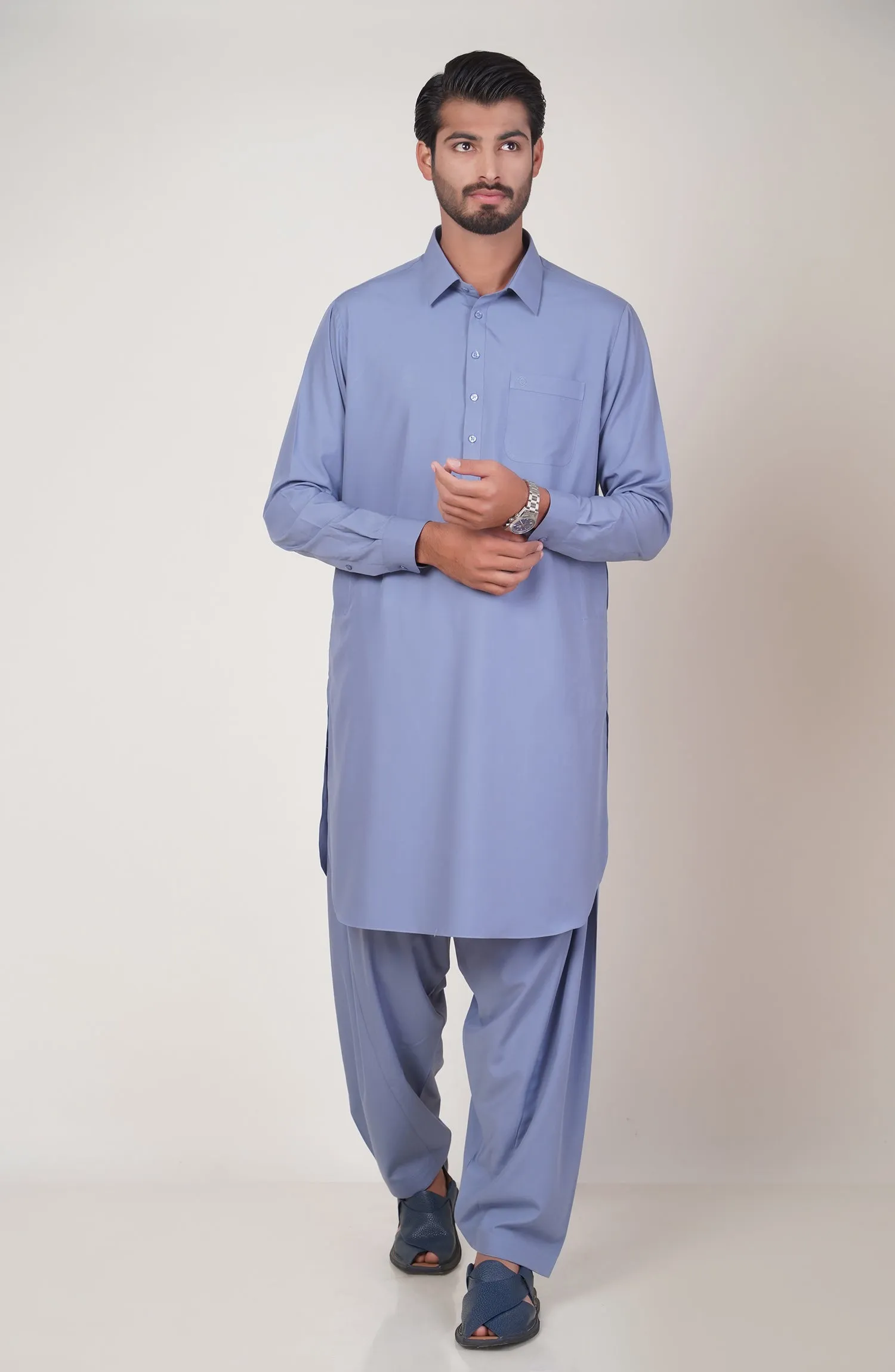 Basic Shirt Collar Shalwar Suit