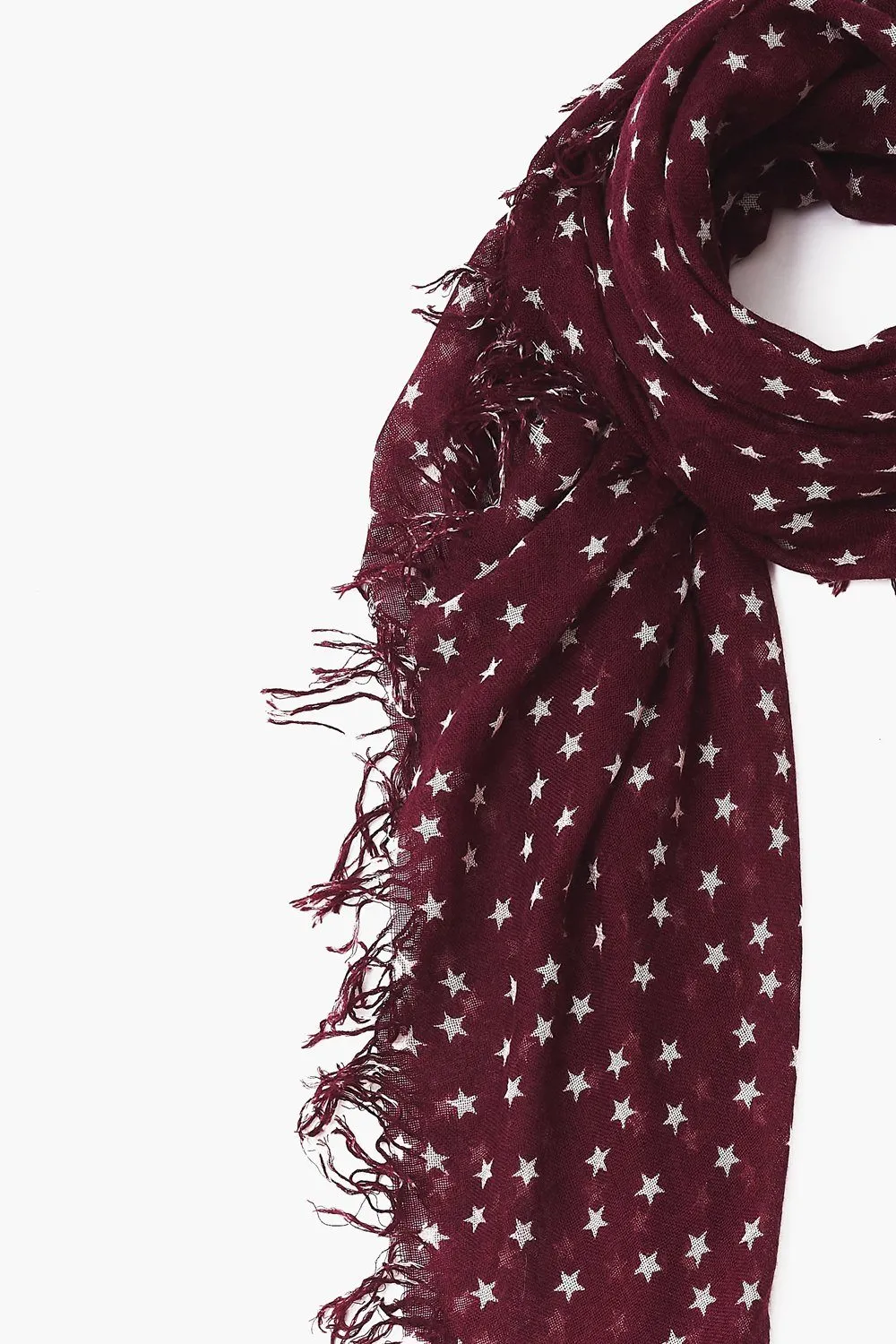 Cashmere and Silk Scarf Tawny Port Star