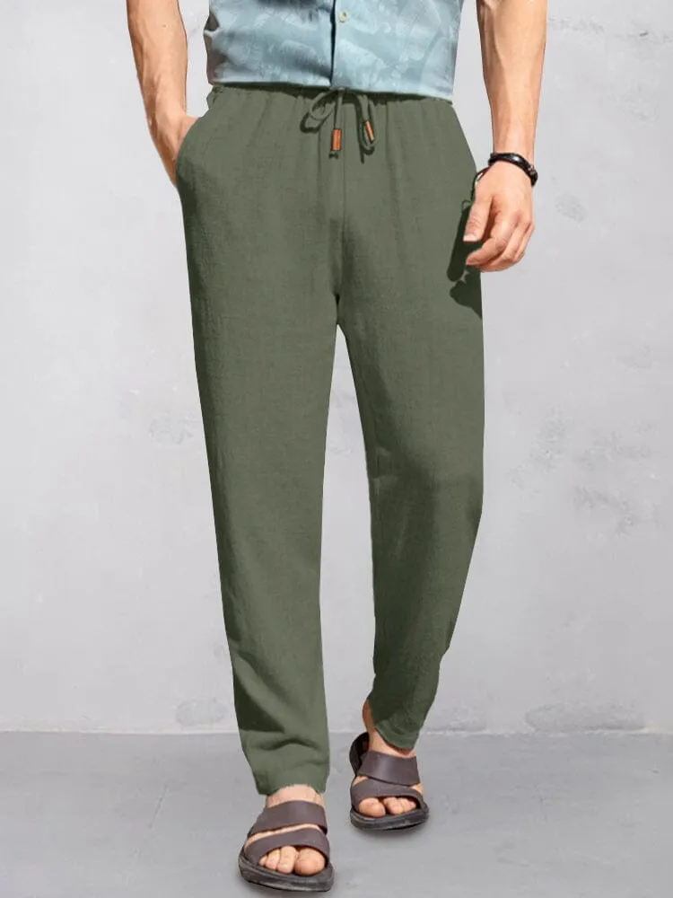 Casual Cotton Linen Straight Pants