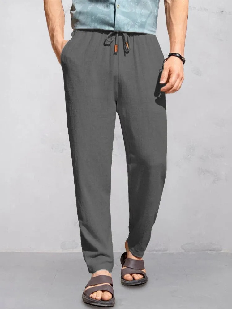 Casual Cotton Linen Straight Pants