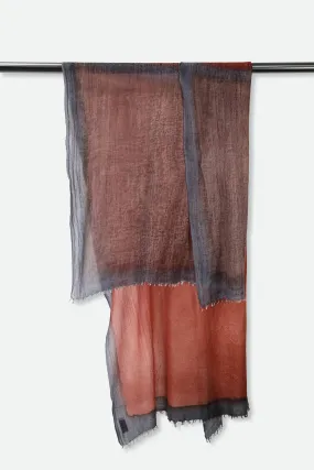 CHESTNUT SCARF IN HAND DYED CASHMERE