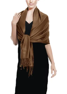 Chocolate Brown Pashmina Shawl Wrap Scarf