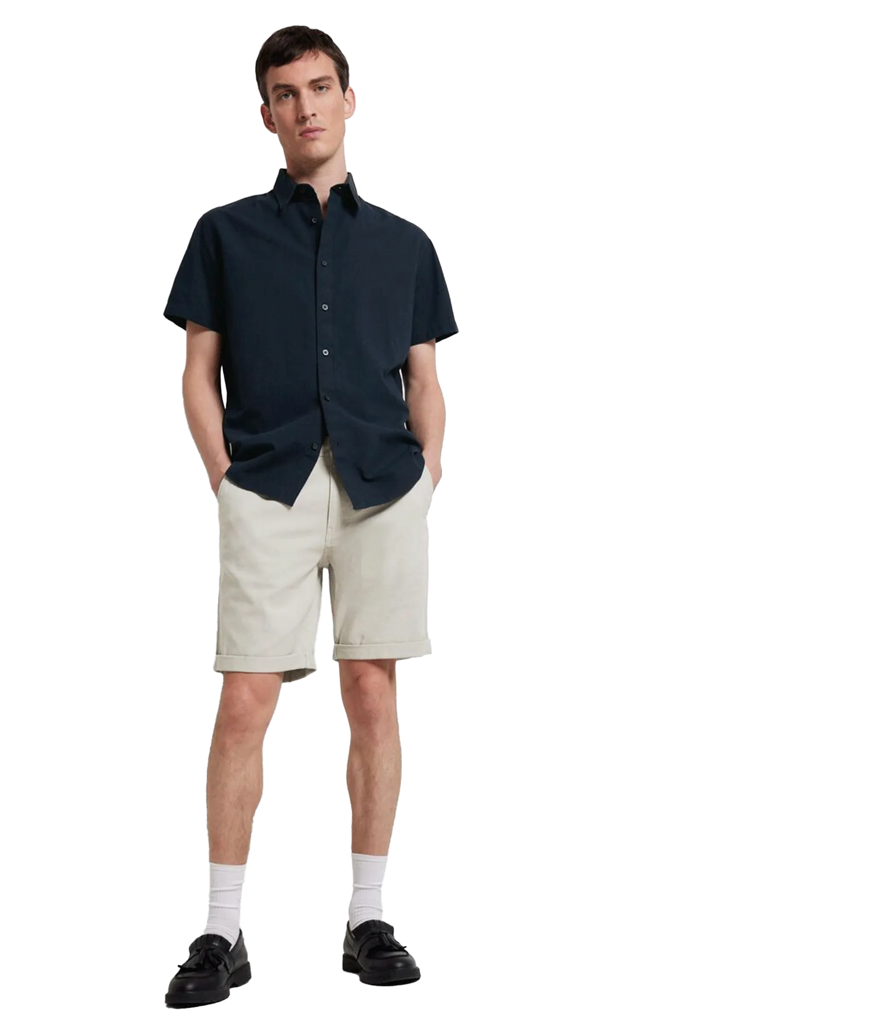 Classic Short Sleeved Shirt - Navy