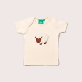 Counting Sheep Applique Short Sleeved T-Shirt