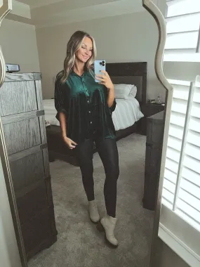 Forest Velvet Top