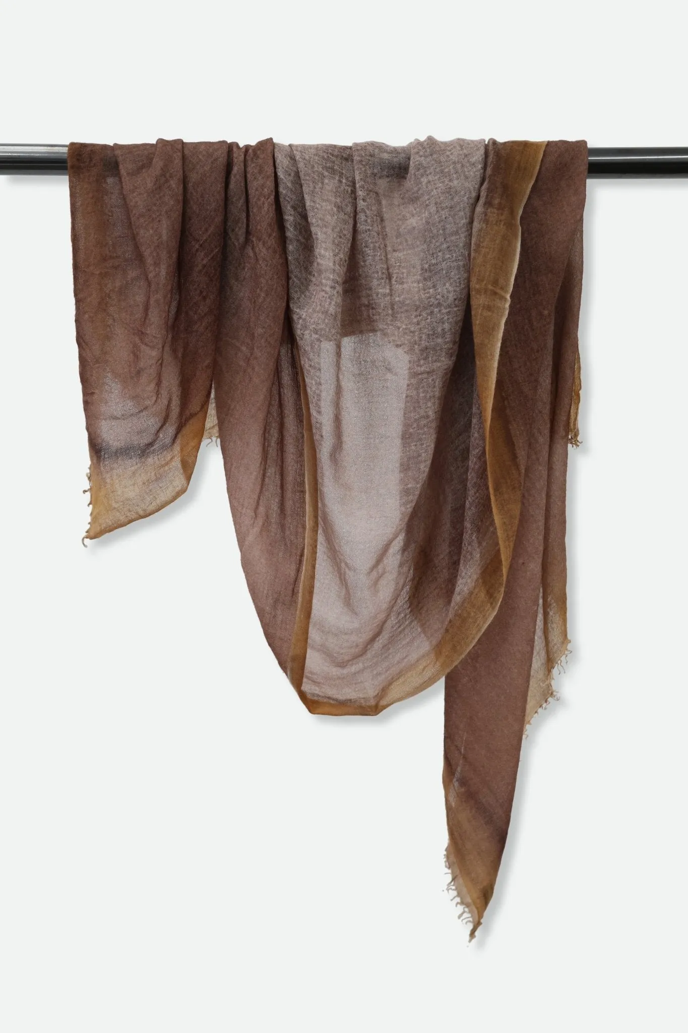 GOLD & COPPER SCARF IN HAND DYED CASHMERE