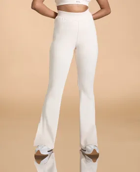 High Waist Ribbed Flared Pants