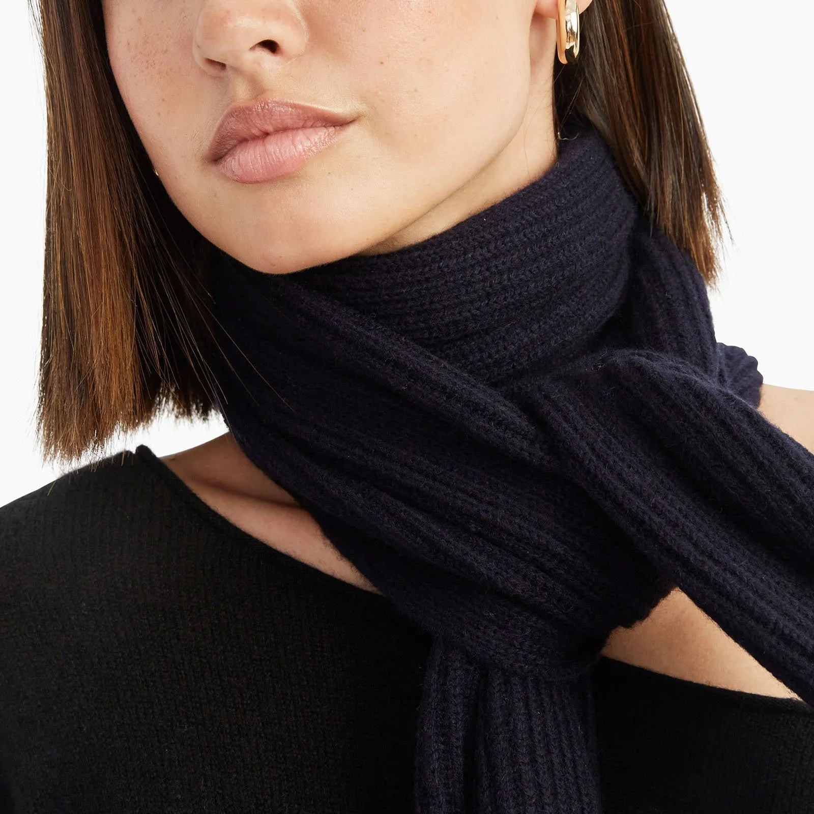 Luxe Cashmere Ribbed Scarf