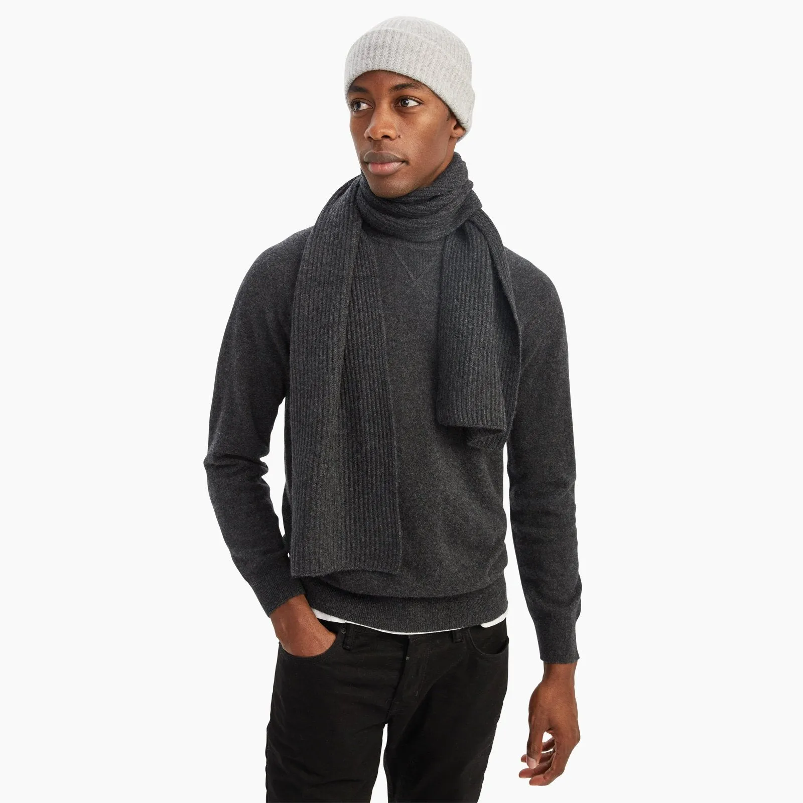 Luxe Cashmere Ribbed Scarf