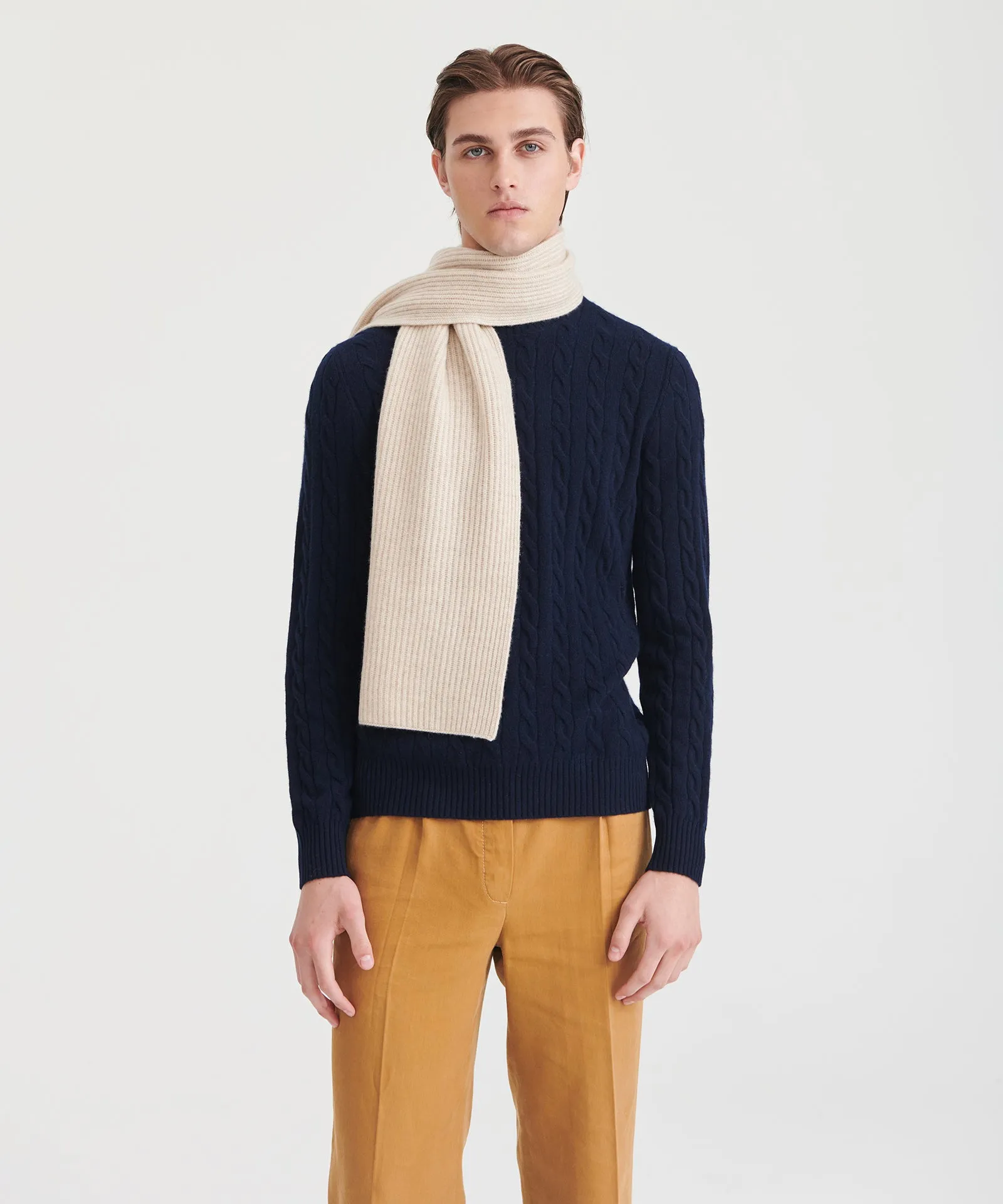 Luxe Cashmere Ribbed Scarf