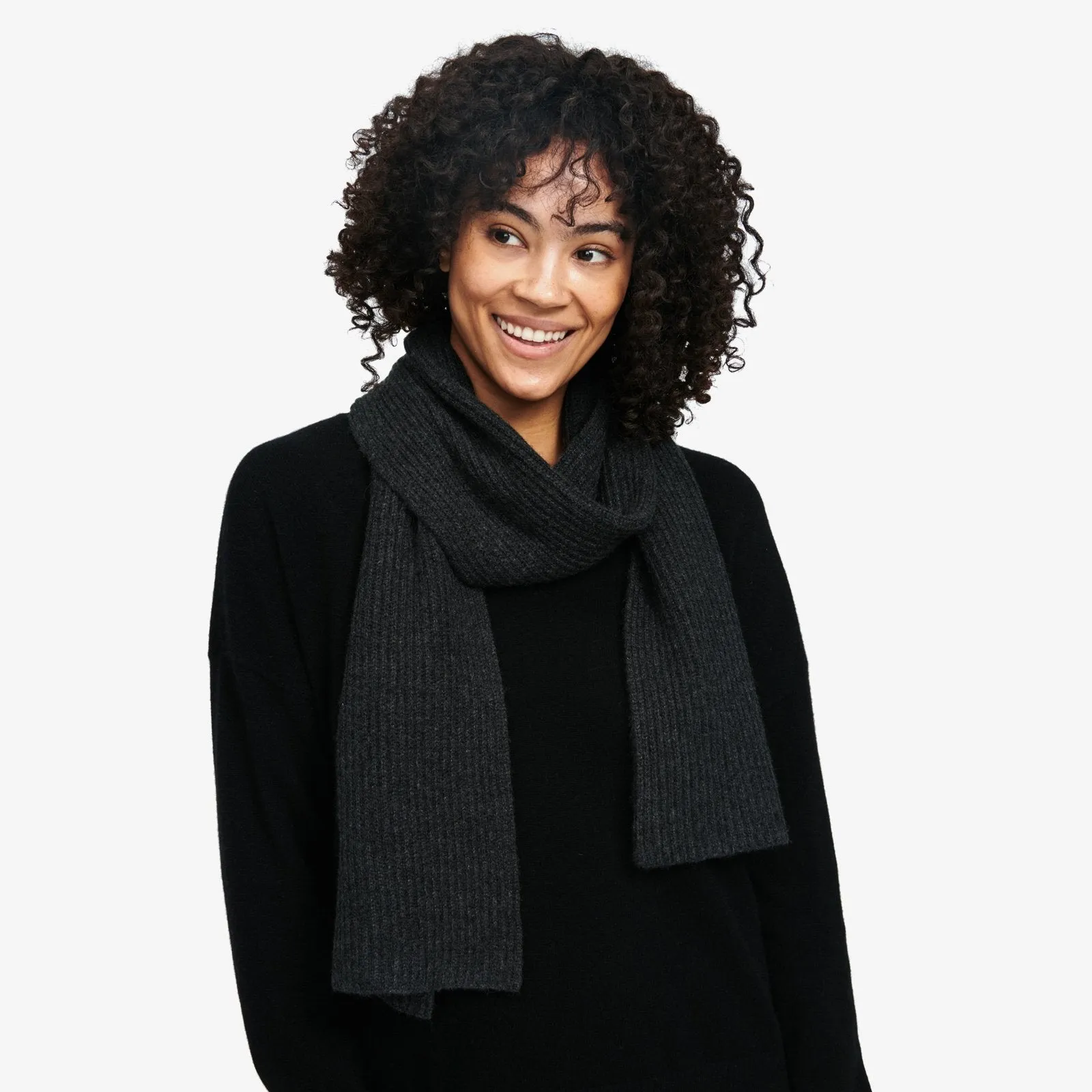 Luxe Cashmere Ribbed Scarf