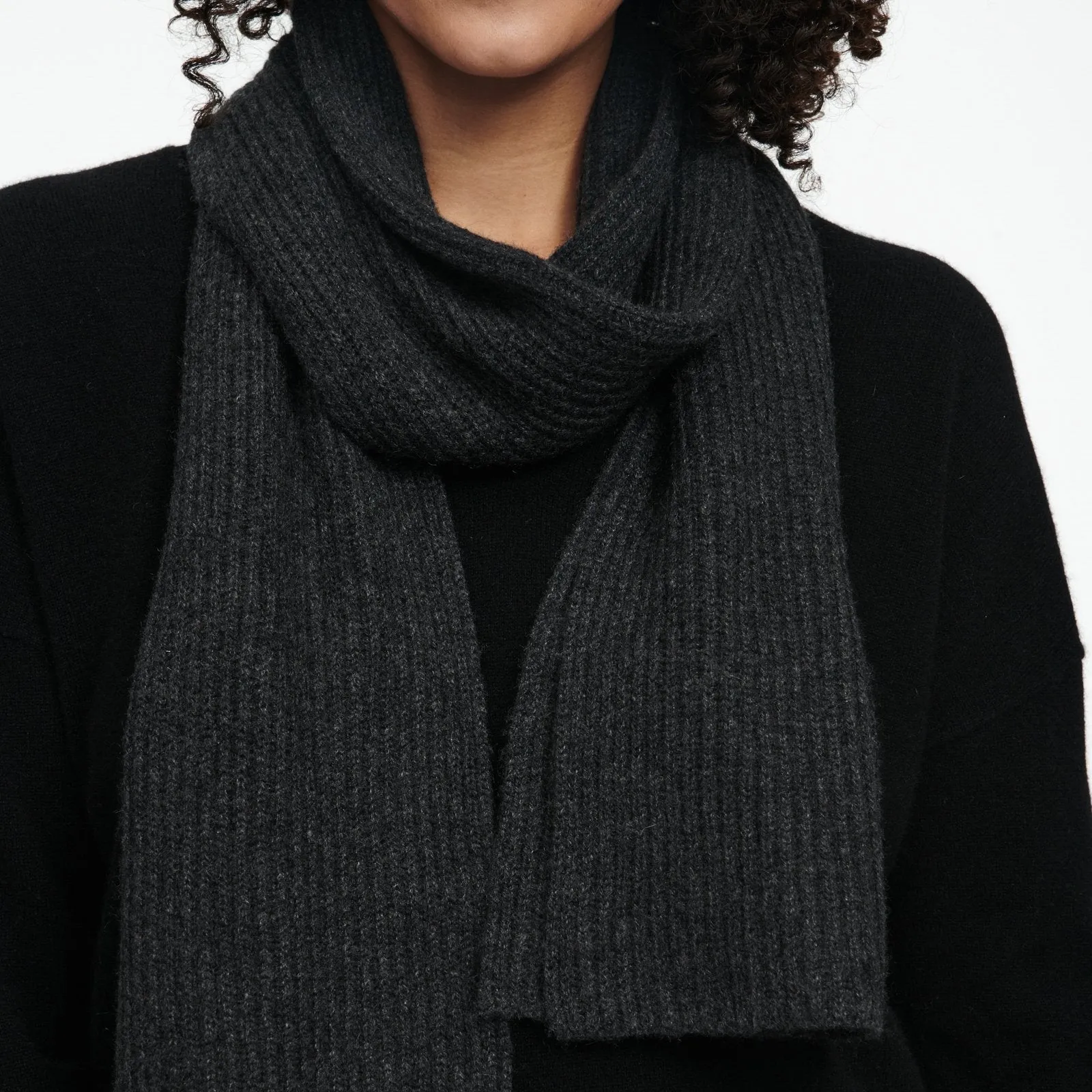 Luxe Cashmere Ribbed Scarf