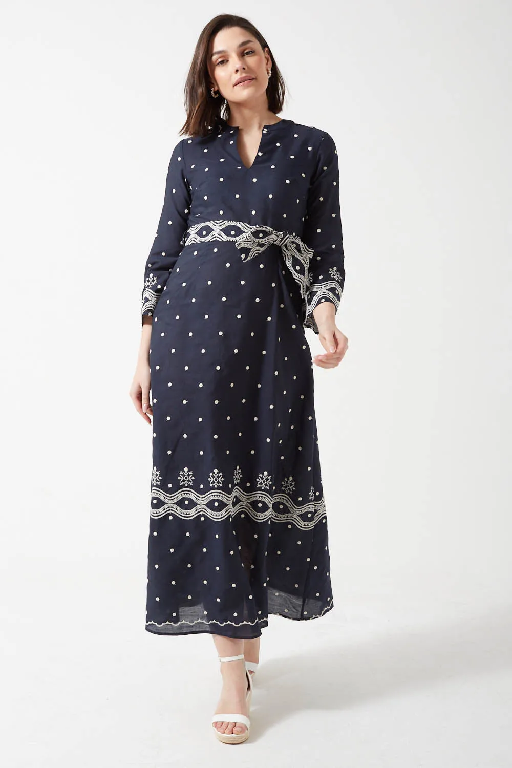 Marc Angelo Long Sleeved Maxi Dress