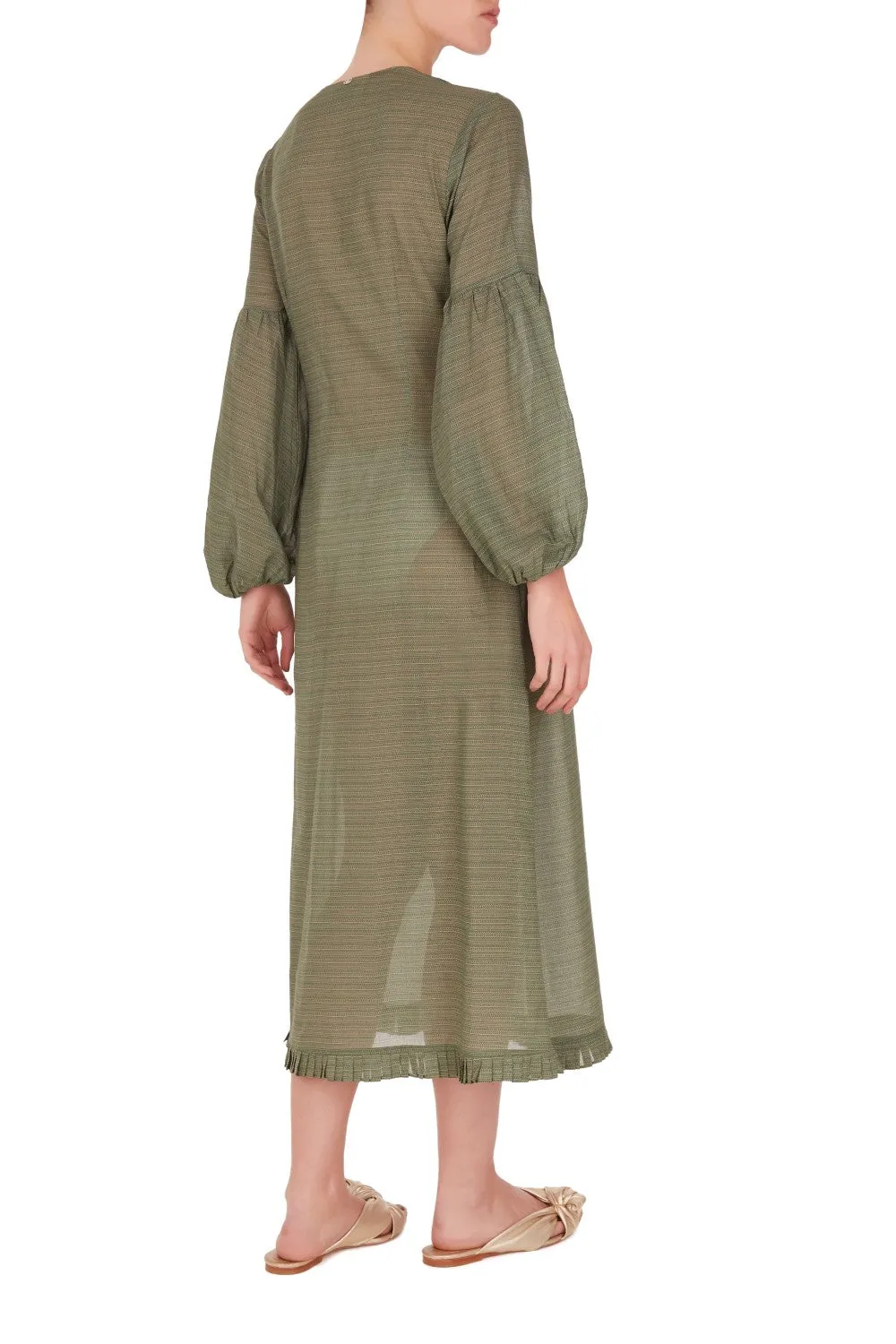 Masque Long Sleeved Long Dress