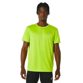 Mens ASICS Silver Short Sleeved Top - Lime Zest