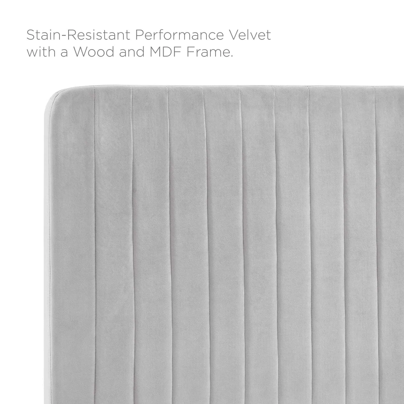 Milenna Channel Tufted Performance Velvet Headboard