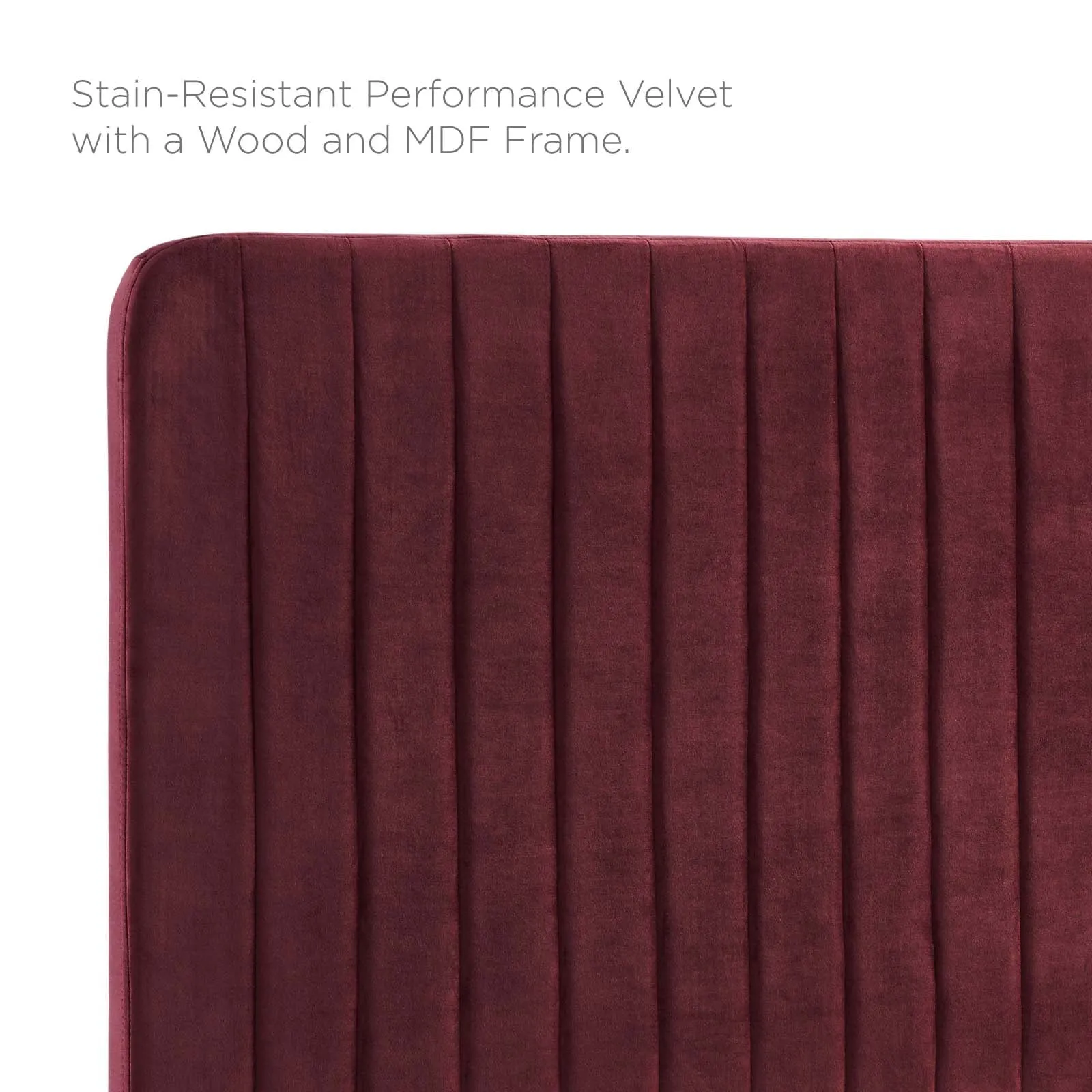 Milenna Channel Tufted Performance Velvet Headboard