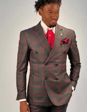 Plaid Suit Men, Green Plaid Suit