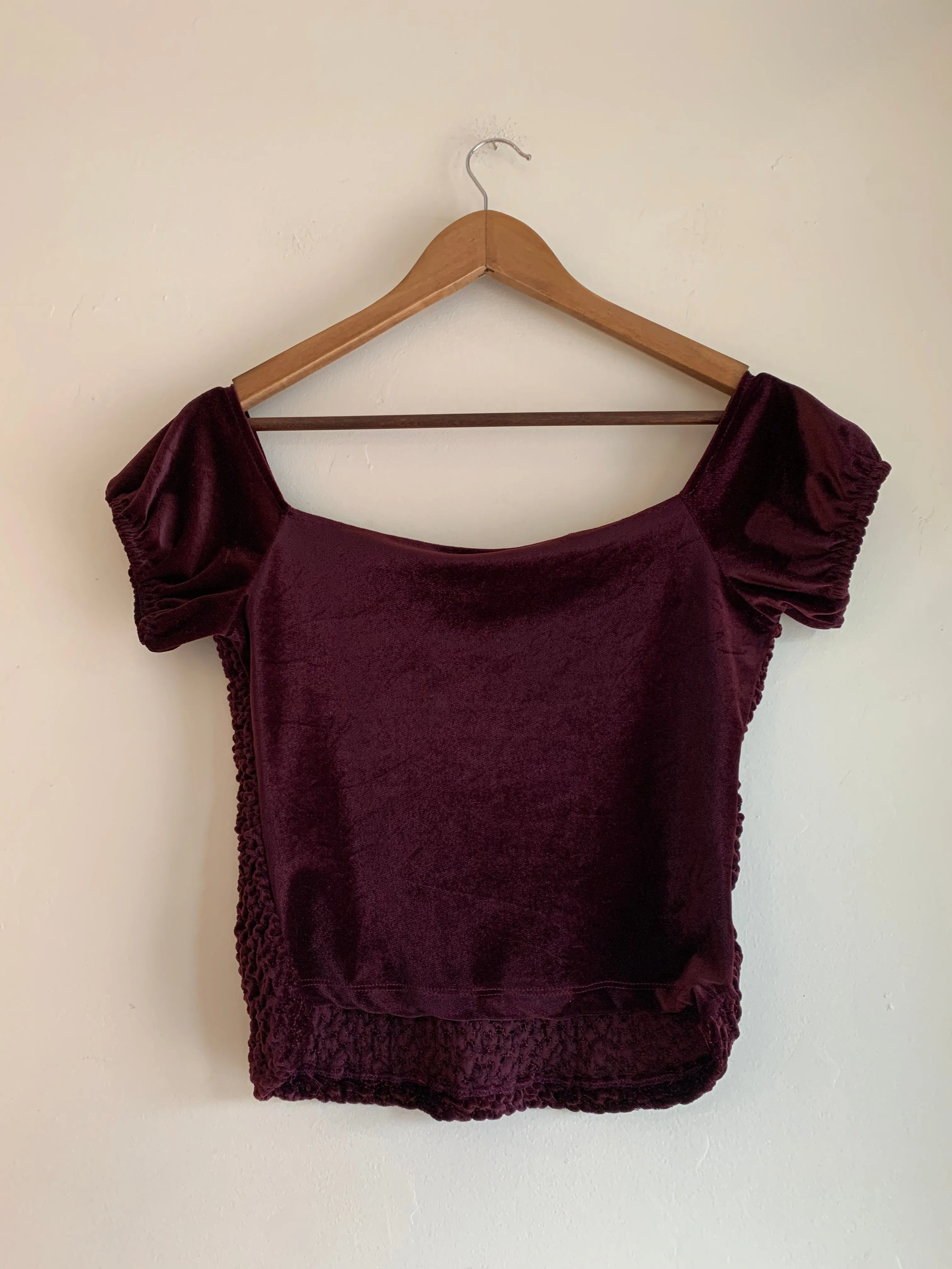 Purple Velvet Vintage Top