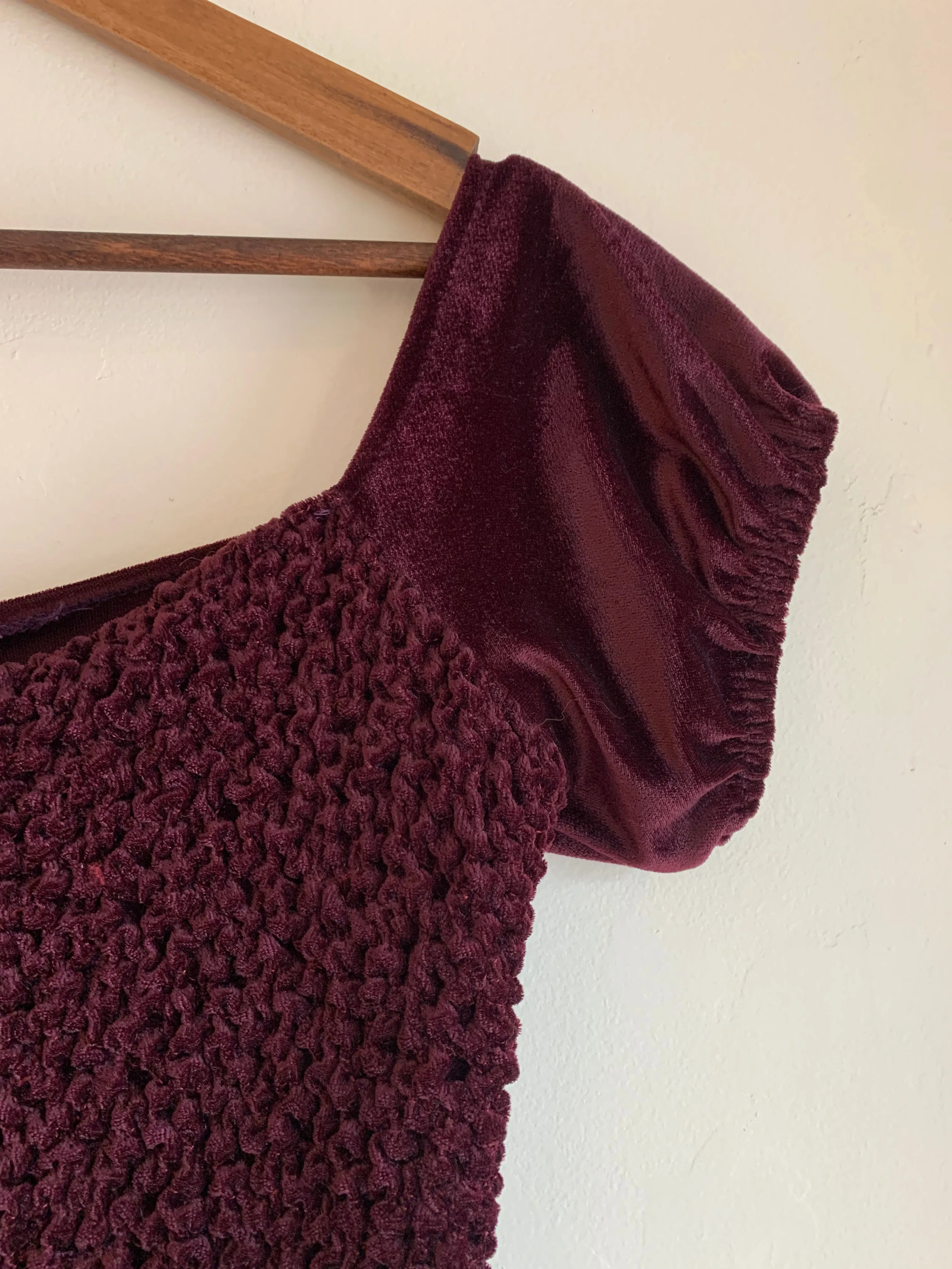 Purple Velvet Vintage Top