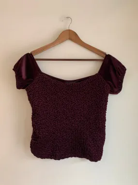 Purple Velvet Vintage Top