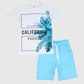 "California Paradise" Short-Sleeved Pajama