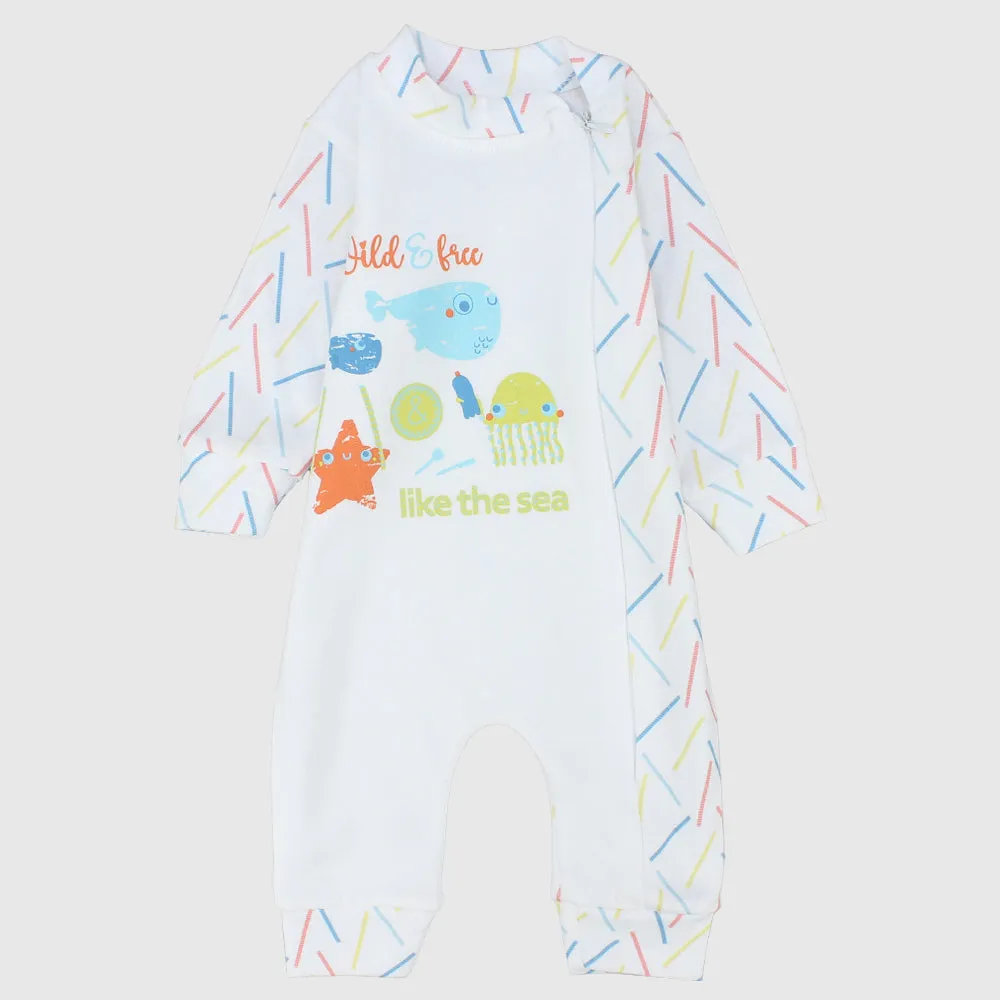 "Wild & Free" Long-Sleeved Footless Onesie