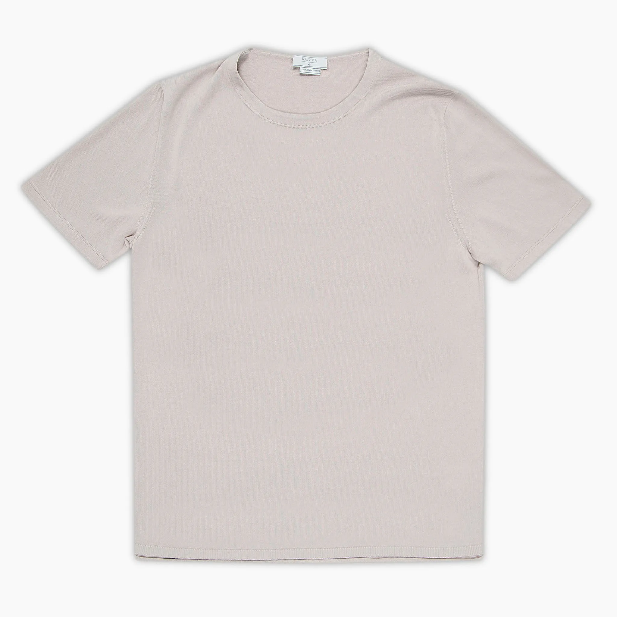 Richard short-sleeved knitted t-shirt in compact Egyptian cotton