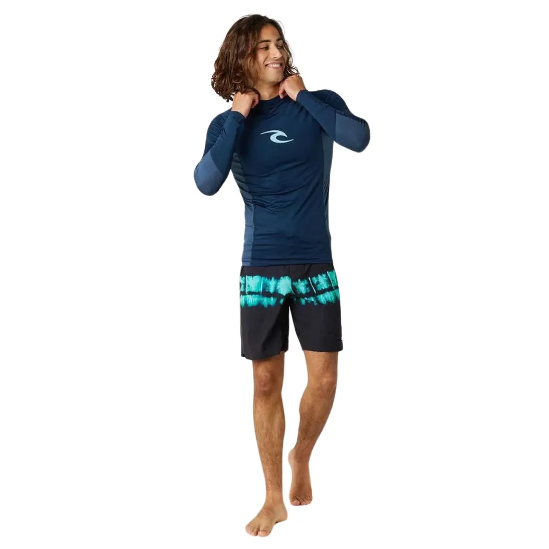 Rip Curl Mens Waves Long Sleeved Rash Vest