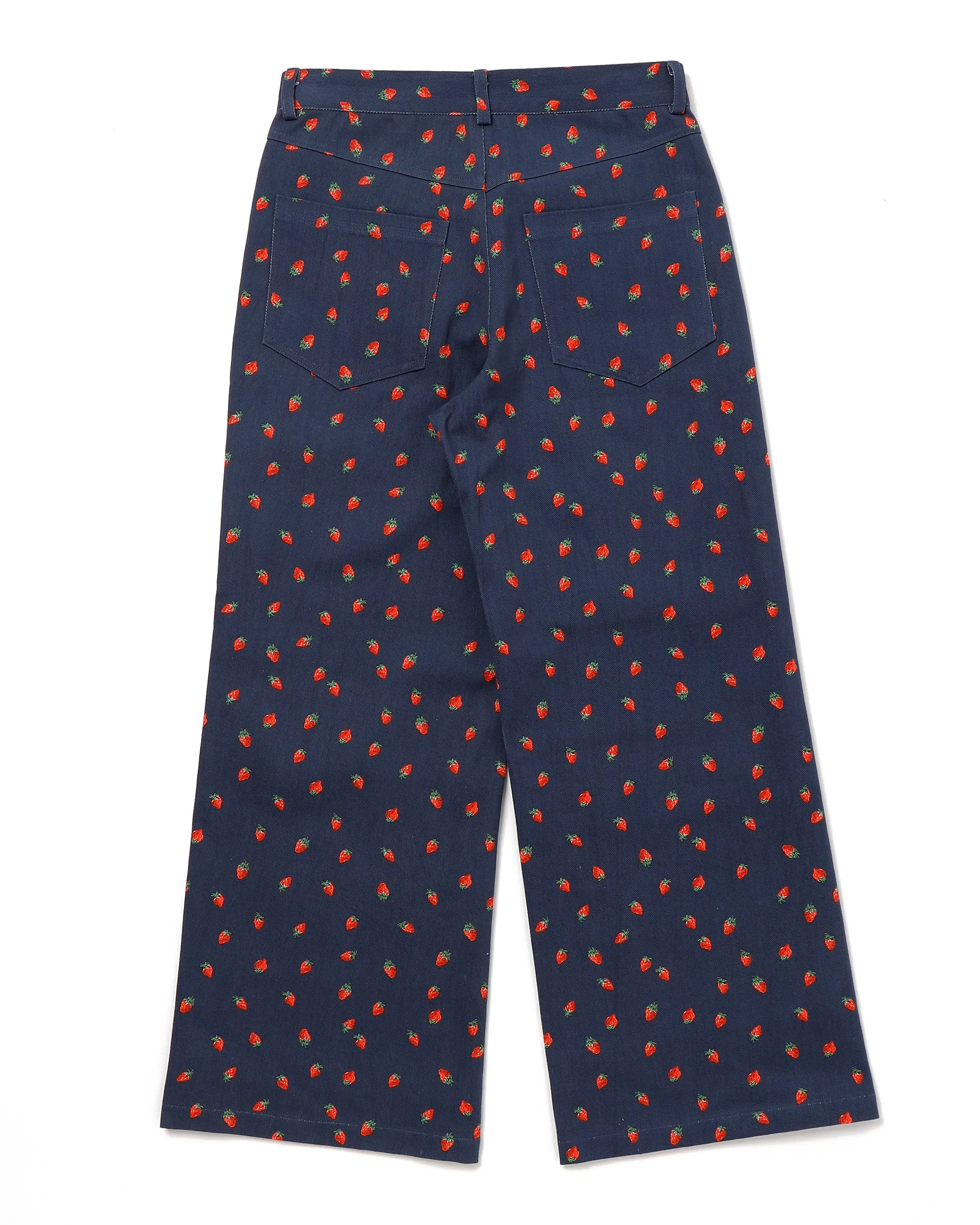 Strawberry denim pants (Navy)