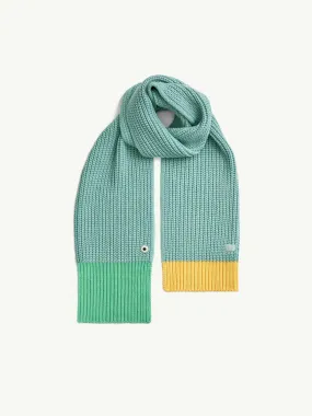 The Scarf - Aqua Green Block