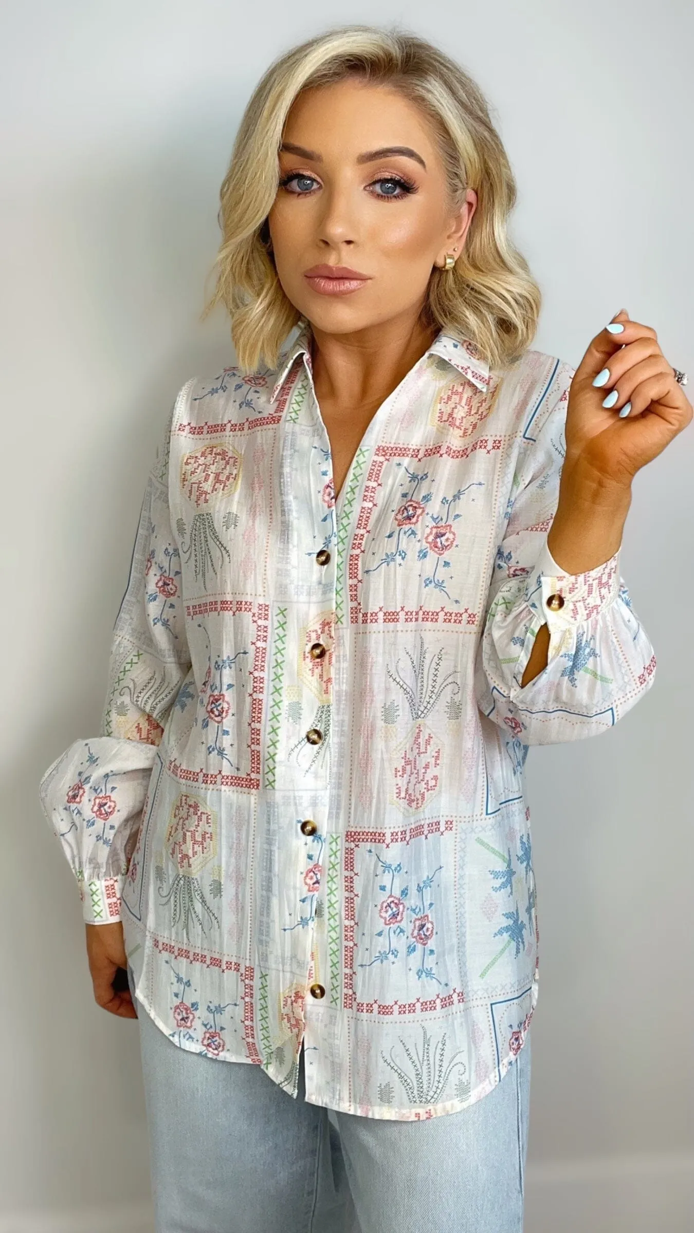 TROPICAL MILEY SHIRT - WHITE