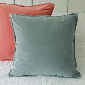 Velvet Cushion - Dusty Blue