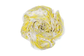 VERSACE Yellow 'Baroque' Print Cashmere Scarf