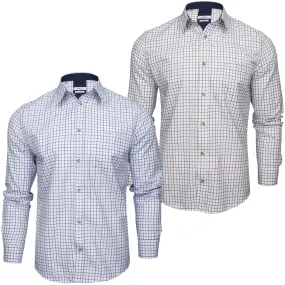 Xact Mens Tattersall Check Shirt - Long Sleeved